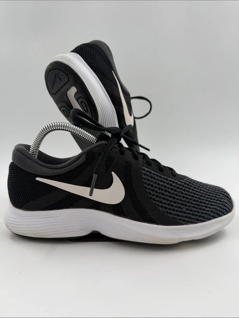Nike Women's Size 8.0 Revolution 4 Running Shoes  Black/White-Anthracite